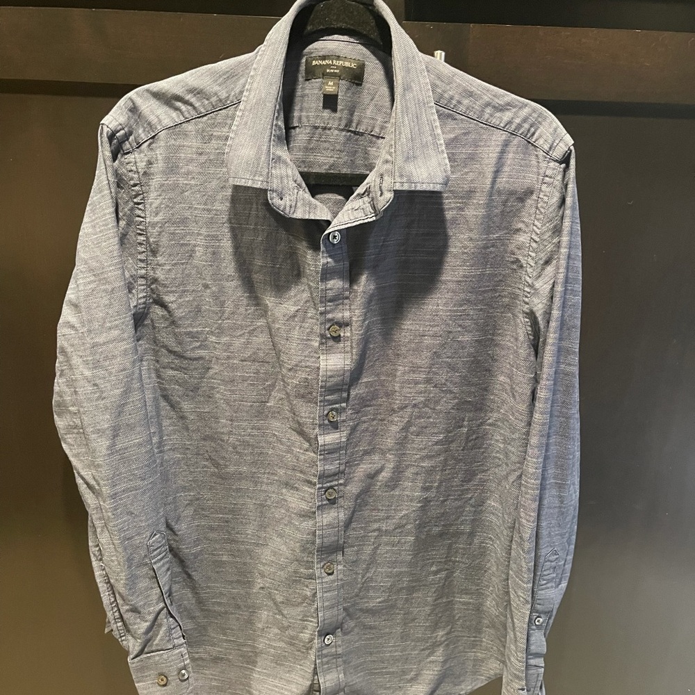 Banana republic slim fit collard dress shirt long sleeve